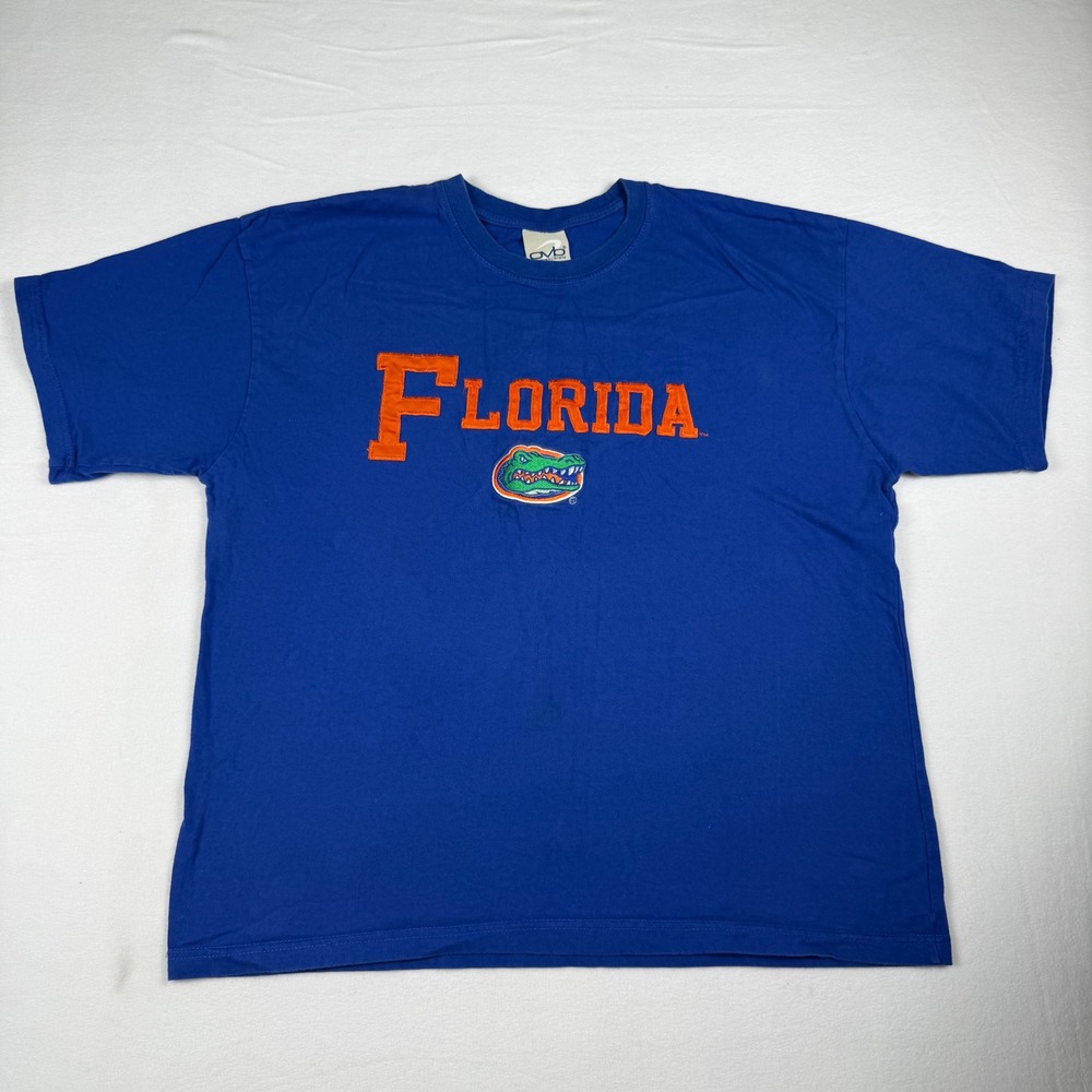 Florida Gators T Shirt Mens XL Blue Embroidered Applique NCAA OVB College Tee